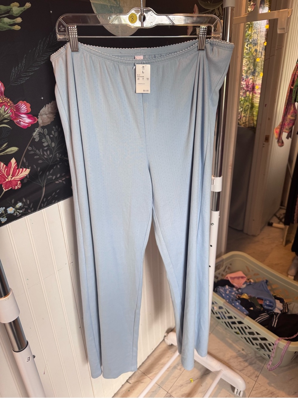 Auden Light Blue Ribbed Lounge Pants